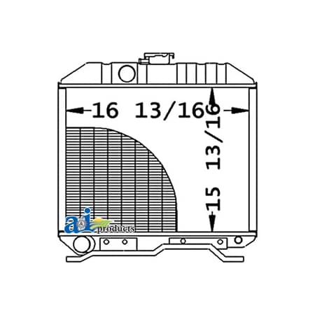 A & I Products Radiator 1" x1" x1" A-16743-72060